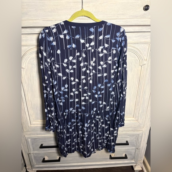 Anthropologie Tiny Semele Embroidered Patchwork Drop Waist Shirtdress Boho - Picture 11 of 11